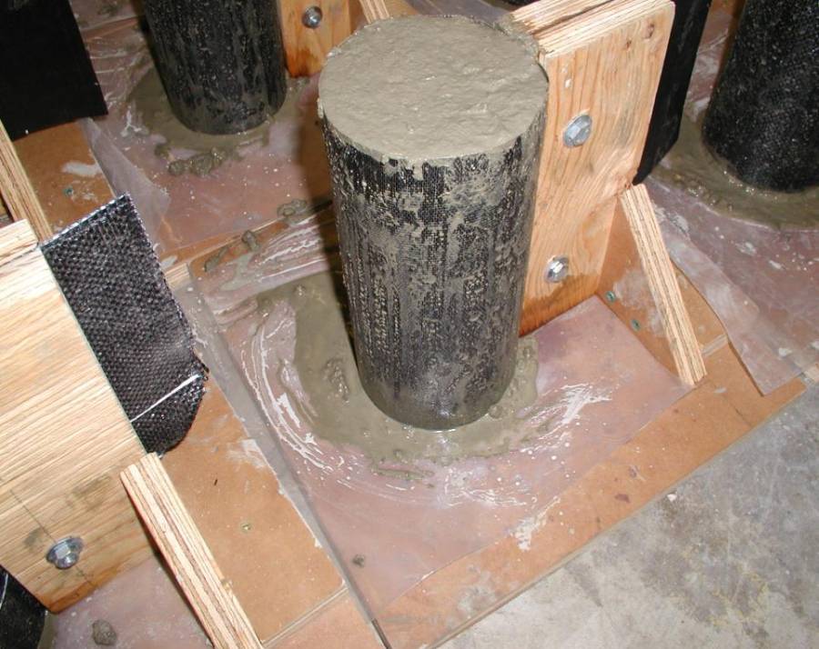 Figure 34: Fabric-formed concrete cylinders.